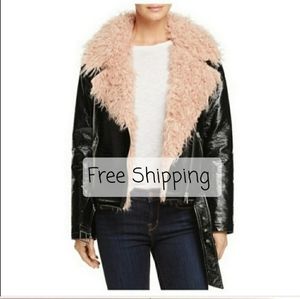 Sunset & Spring Faux Fur Moto Jacket